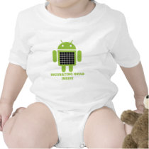 Incubating Ideas Inside (Bug Droid Grid Illusion) t-shirts