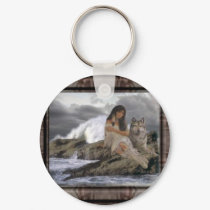 IndainMaiden_Wolf keychains by LadyHawk43 IndainMaiden_Wolf keychains