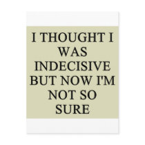 indecision doubt design post card