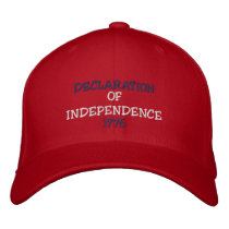 INDEPENDENCE, DAY, 1776 embroidered hats