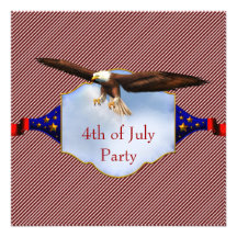 Independence Day 4th of July Party BBQ Personalized Invitation