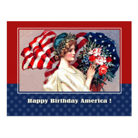 Independence Day, 4th of July Postcard