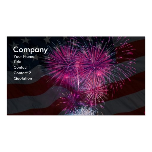 Independence Day Business Cards (front side)