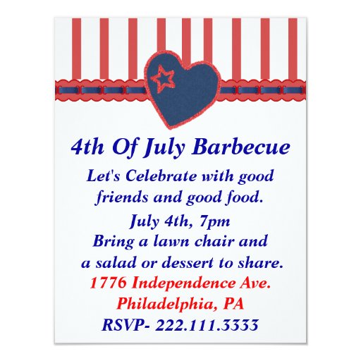 Independence Day Custom Party Invitation | Zazzle