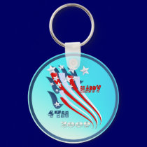 Independence Day Flag Keychain