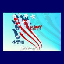 Independence Day Flag Poster posters