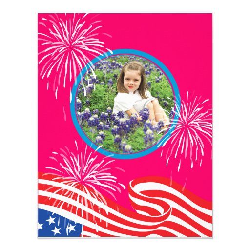Independence Day Girl's Birthday Party Invitation