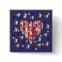 Independence Day Hearts Pins