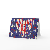 Independence Day Hearts Greeting Card