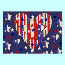 Independence Day Hearts cards