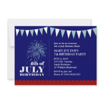 Independence Day Kid's Birthday Party Invitation