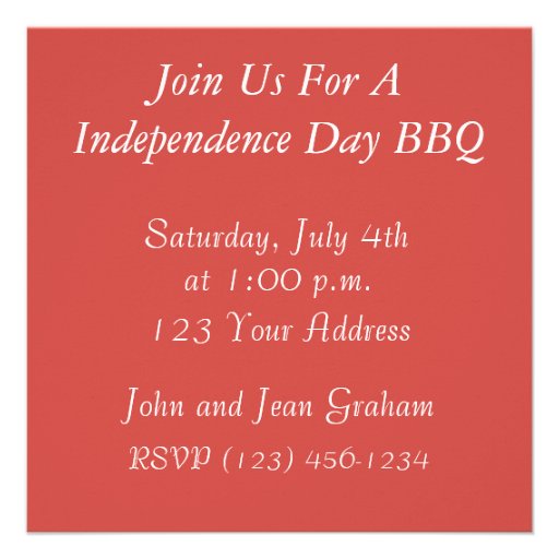 Independence Day Party Invitation