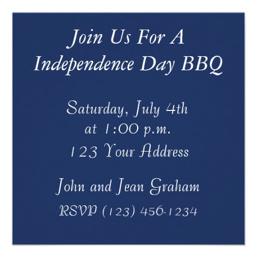 Independence Day Party Invitation