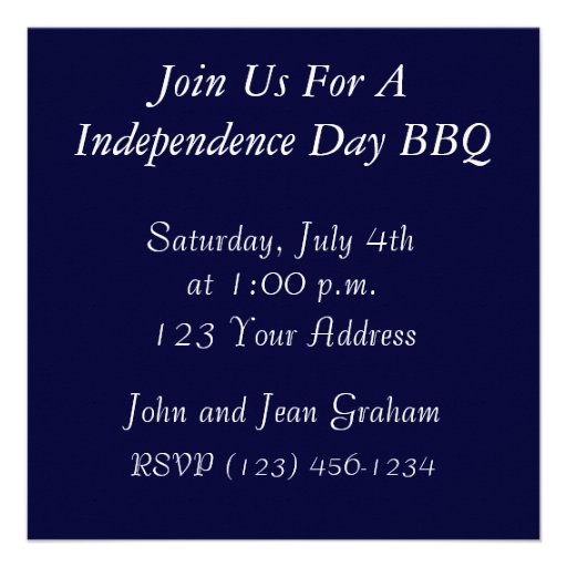 Independence Day Party Invitation