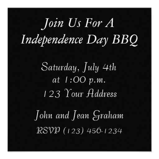 Independence Day Party Invitation
