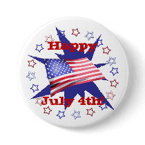 Independence Day Star Circle buttons