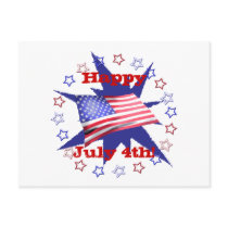 Independence Day Star Circle postcards