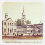 Independence Hall, Philadelphia Square Stickers