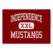 Independence - Mustangs - Middle - Independence cards by customteamsportswear Independence - Mustangs - Middle - Independence cards