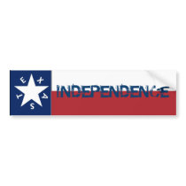 Independence Texas Flag bumper stickers