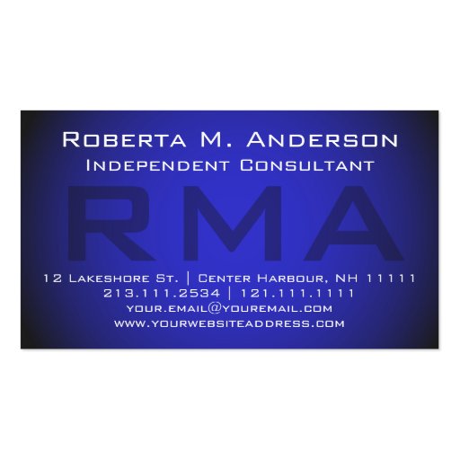 Business Card Template For Independent Consultant independent consultant blue monogram business card Business Card Template For Independent Consultant independent consultant blue monogram business card