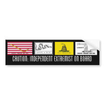 Independent Extremist bumper stickers