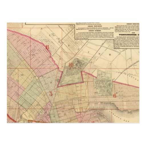 Index Brooklyn map Postcard