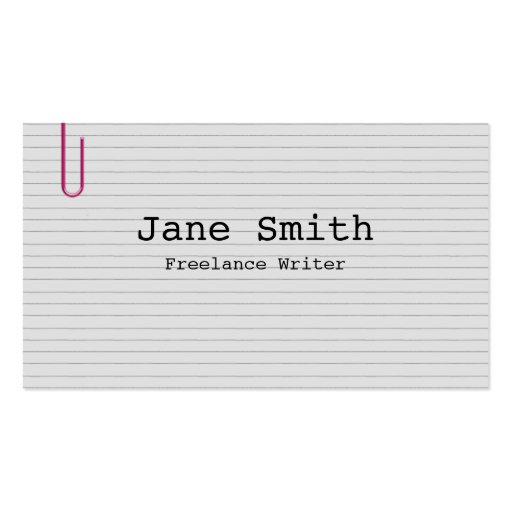 Index Business Card Zazzle