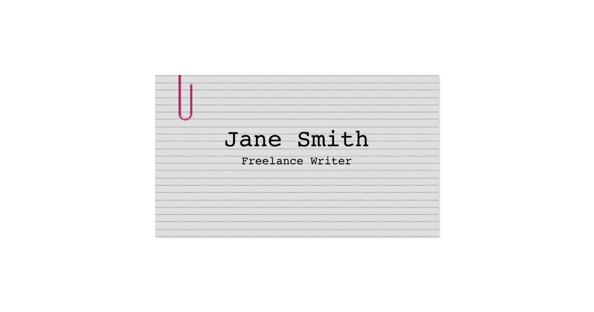 Index Business Card Zazzle