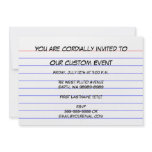 Index Card Personalized Invitations