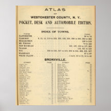 Index Towns, Bronxville Poster