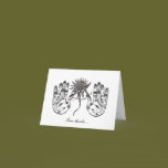 India Abstract Thanksgiving Card cards