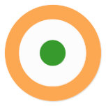 India Air Force Roundel Round Stickers