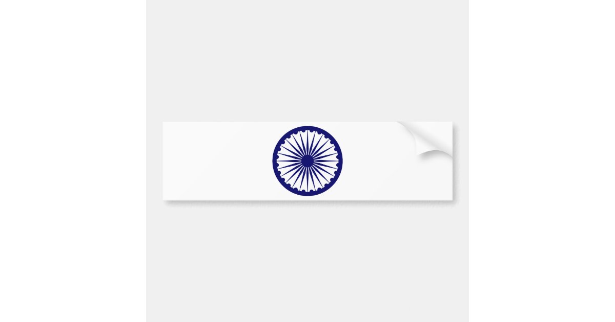 India Ashoka Chakra Bumper Sticker Zazzle