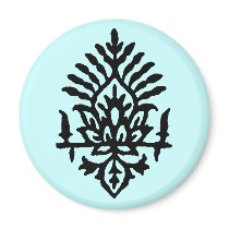 India Block Print magnets by JuJuGarden India Block Print magnets