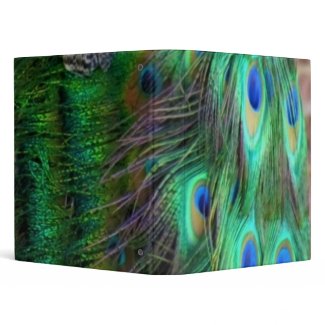 India Blue Peacock Feathers Binder binder