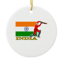 India Cricket Player Christmas Ornaments