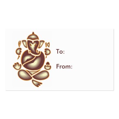 India Elephant Meditation Gift Tag Business Card by forbes1954