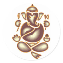 India Elephant Meditation Sticker