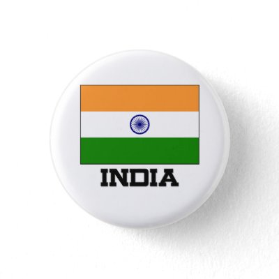 India Flag Pinback Buttons