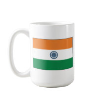 India Flag & Map Mug