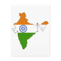 India flag map postcards by FlagStore India flag map postcards