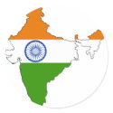 India flag map stickers