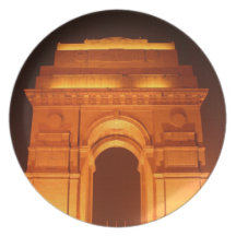 India Gate Delhi India Party Plate