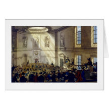 India House, The Sale Room, from 'Ackermann's Micr Card