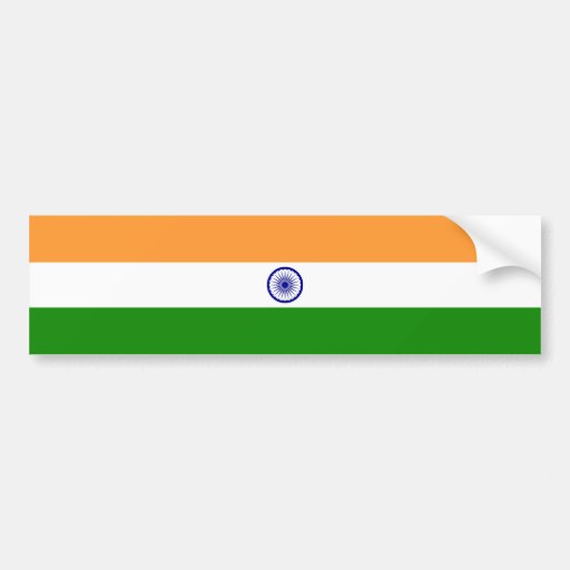 India Indian National Flag Bumper Sticker Zazzle