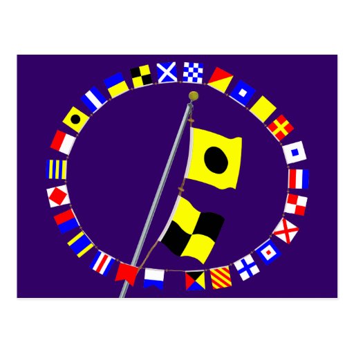 India Lima "IL" Nautical signal flag hoist Postcard Zazzle
