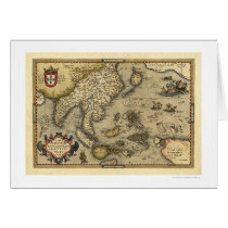 India Map By Ortelius 1570 Cards
