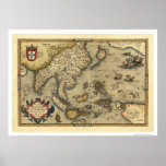 India Map By Ortelius 1570 posters