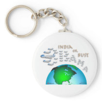 India or Bust Key Chains